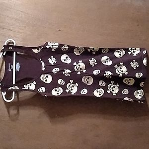 No Boundries Dark Brown and Gold Skull Tank Top